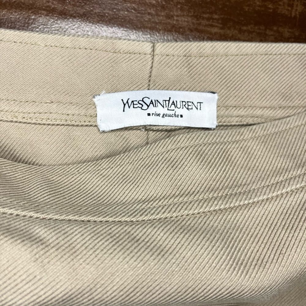 Yves Saint Laurent beige denim pencil skirt - Picture 2 of 6